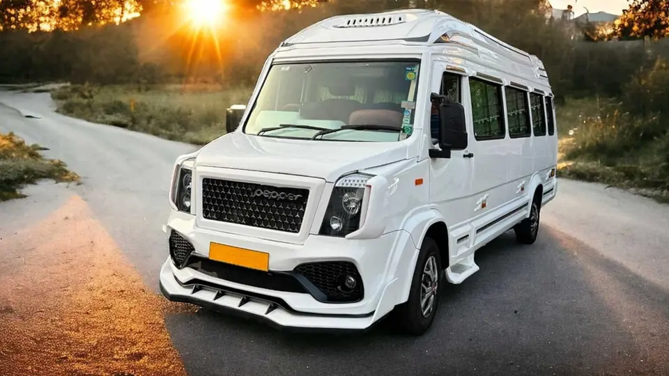 Tempo Traveller 12 Seater — Force Traveller — 12, 16 or 17 seat layouts